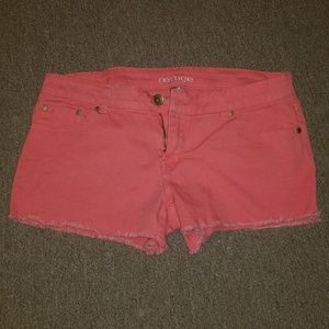 bright peach shorts